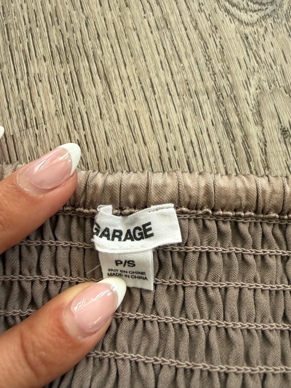 Garage Raya Ruched Satin Halter Crop Top - Picture 6 of 6